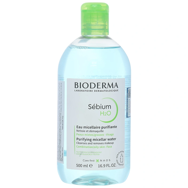 Nước tẩy trang Bioderma Sébium H2O làm sạch sâu cho da dầu và da hỗn hợp chai 500ml - 2